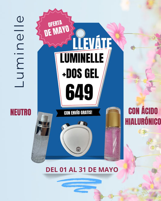 Promoción de Mayo LUMINELLE + 2 GEL NEUTRO Y ACIDO HIALURONICO